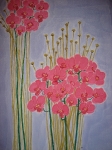 Орхидеи(2007). Батик. 48х36 см.<br/>Orchids(2007). Batik. 48х36 cm (не е в наличност)