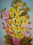 Икибана(2008). Батик. 67х47 см. (не е в наличност)