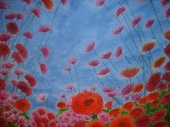 Устремени към небето(2007). Батик. 59х65 см. (не е в наличност)