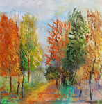 Горска пътека. Маслени бои върху платно 40х40 см(2025г)-налична