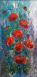 Полски макове (2019). Маслени бои върху платно. Размери 80 /40см  (не е в наличност)
