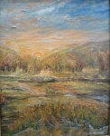 Изгрев (2011). Маслени бои върху платно.  Размери 41х33 см (ангажирана)